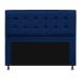 Kit Cabeceira e Calçadeira Copenhague 195 cm King Size Suede Azul Marinho - Amarena Móveis
