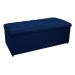 Kit Cabeceira e Calçadeira Copenhague 195 cm King Size Suede Azul Marinho - Amarena Móveis