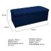 Kit Cabeceira e Calçadeira Copenhague 195 cm King Size Suede Azul Marinho - Amarena Móveis
