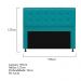Kit Cabeceira e Calçadeira Copenhague 195 cm King Size Suede Azul Turquesa - Amarena Móveis