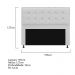 Kit Cabeceira e Calçadeira Copenhague 195 cm King Size Suede Branco - Amarena Móveis