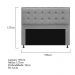 Kit Cabeceira e Calçadeira Copenhague 195 cm King Size Suede Cinza - Amarena Móveis
