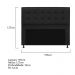 Kit Cabeceira e Calçadeira Copenhague 195 cm King Size Suede Preto - Amarena Móveis