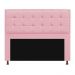Kit Cabeceira e Calçadeira Copenhague 195 cm King Size Suede Rosa Bebê - Amarena Móveis