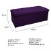 Kit Cabeceira e Calçadeira Copenhague 195 cm King Size Suede Roxo - Amarena Móveis
