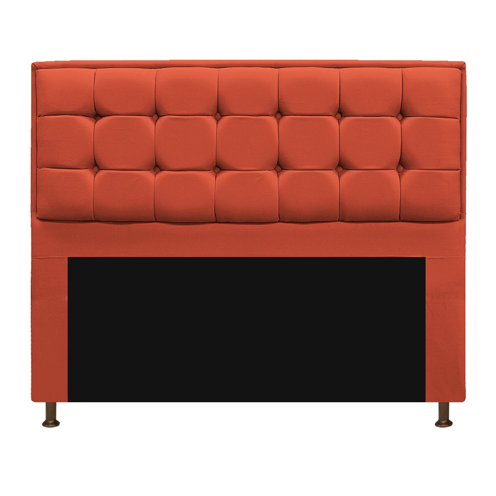 Kit Cabeceira e Calçadeira Copenhague 195 cm King Size Suede Terracota - Amarena Móveis