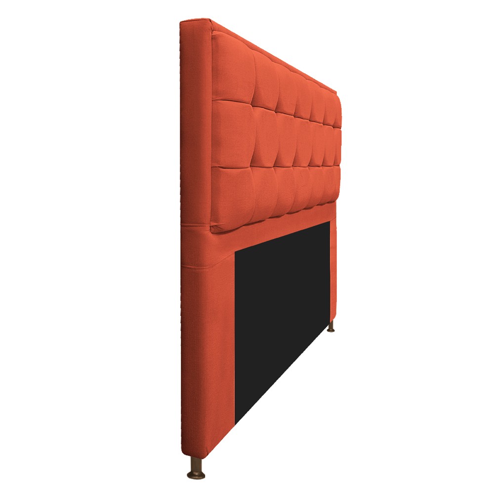 Kit Cabeceira e Calçadeira Copenhague 195 cm King Size Suede Terracota - Amarena Móveis