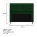 Kit Cabeceira e Calçadeira Copenhague 195 cm King Size Suede Verde - Amarena Móveis