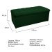Kit Cabeceira e Calçadeira Copenhague 195 cm King Size Suede Verde - Amarena Móveis