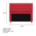Kit Cabeceira e Calçadeira Copenhague 195 cm King Size Suede Vermelho - Amarena Móveis