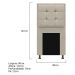 Kit Cabeceira e Calçadeira Copenhague 90 cm Solteiro Corano Bege - Amarena Móveis