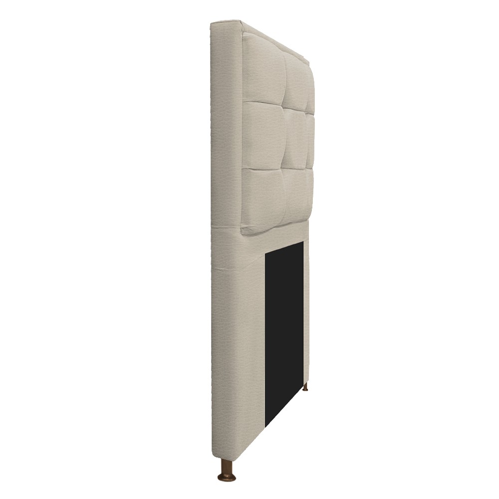 Kit Cabeceira e Calçadeira Copenhague 90 cm Solteiro Corano Bege - Amarena Móveis