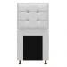 Kit Cabeceira e Calçadeira Copenhague 90 cm Solteiro Corano Branco - Amarena Móveis