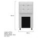 Kit Cabeceira e Calçadeira Copenhague 90 cm Solteiro Corano Branco - Amarena Móveis