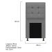 Kit Cabeceira e Calçadeira Copenhague 90 cm Solteiro Corano Cinza - Amarena Móveis