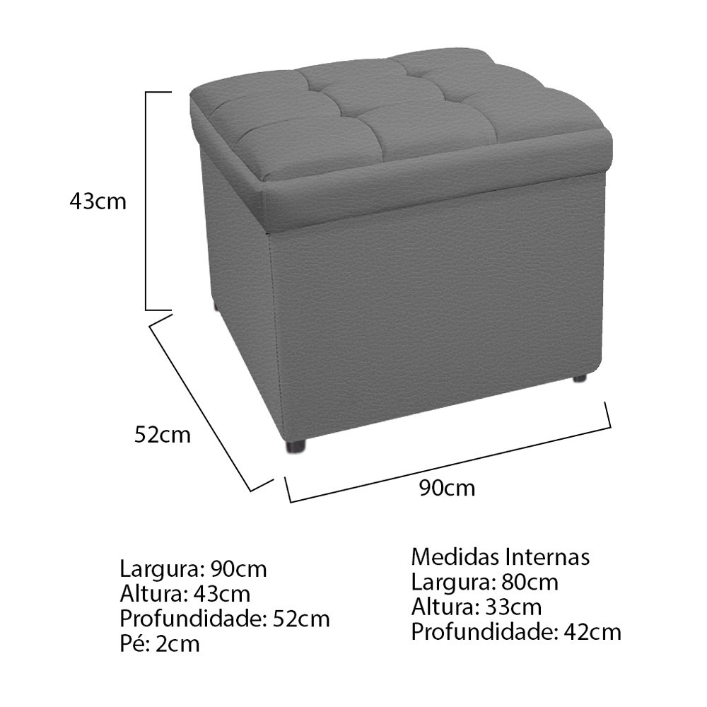 Kit Cabeceira e Calçadeira Copenhague 90 cm Solteiro Corano Cinza - Amarena Móveis