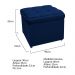 Kit Cabeceira e Calçadeira Copenhague 90 cm Solteiro Suede Azul Marinho - Amarena Móveis