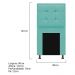 Kit Cabeceira e Calçadeira Copenhague 90 cm Solteiro Suede Azul Tiffany - Amarena Móveis