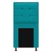 Kit Cabeceira e Calçadeira Copenhague 90 cm Solteiro Suede Azul Turquesa - Amarena Móveis