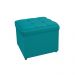 Kit Cabeceira e Calçadeira Copenhague 90 cm Solteiro Suede Azul Turquesa - Amarena Móveis