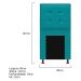 Kit Cabeceira e Calçadeira Copenhague 90 cm Solteiro Suede Azul Turquesa - Amarena Móveis