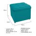 Kit Cabeceira e Calçadeira Copenhague 90 cm Solteiro Suede Azul Turquesa - Amarena Móveis