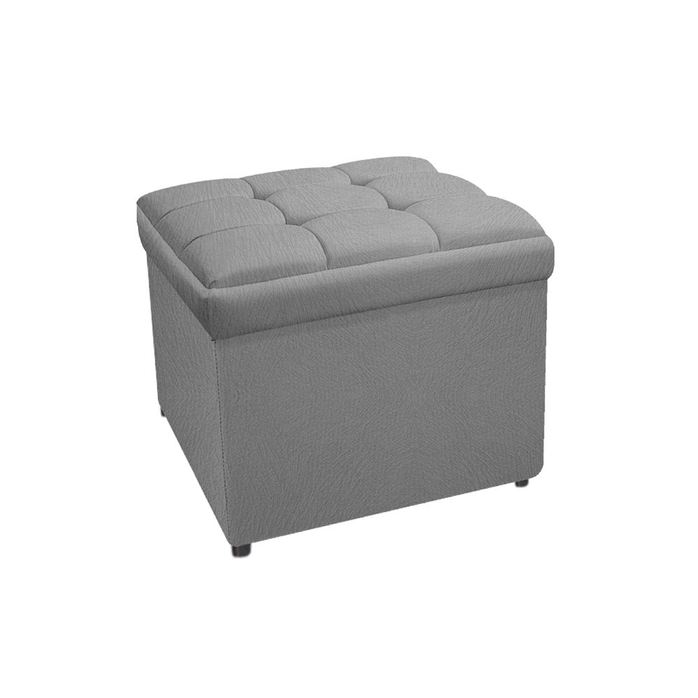 Kit Cabeceira e Calçadeira Copenhague 90 cm Solteiro Suede Cinza - Amarena Móveis