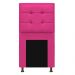 Kit Cabeceira e Calçadeira Copenhague 90 cm Solteiro Suede Pink - Amarena Móveis
