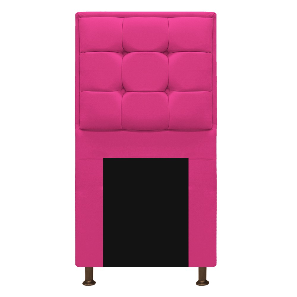 Kit Cabeceira e Calçadeira Copenhague 90 cm Solteiro Suede Pink - Amarena Móveis