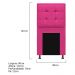 Kit Cabeceira e Calçadeira Copenhague 90 cm Solteiro Suede Pink - Amarena Móveis