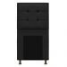 Kit Cabeceira e Calçadeira Copenhague 90 cm Solteiro Suede Preto - Amarena Móveis