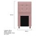 Kit Cabeceira e Calçadeira Copenhague 90 cm Solteiro Suede Rosê - Amarena Móveis