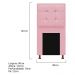 Kit Cabeceira e Calçadeira Copenhague 90 cm Solteiro Suede Rosa Bebê - Amarena Móveis