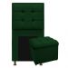 Kit Cabeceira e Calçadeira Copenhague 90 cm Solteiro Suede Verde - Amarena Móveis