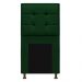 Kit Cabeceira e Calçadeira Copenhague 90 cm Solteiro Suede Verde - Amarena Móveis