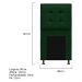Kit Cabeceira e Calçadeira Copenhague 90 cm Solteiro Suede Verde - Amarena Móveis