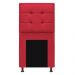 Kit Cabeceira e Calçadeira Copenhague 90 cm Solteiro Suede Vermelho - Amarena Móveis