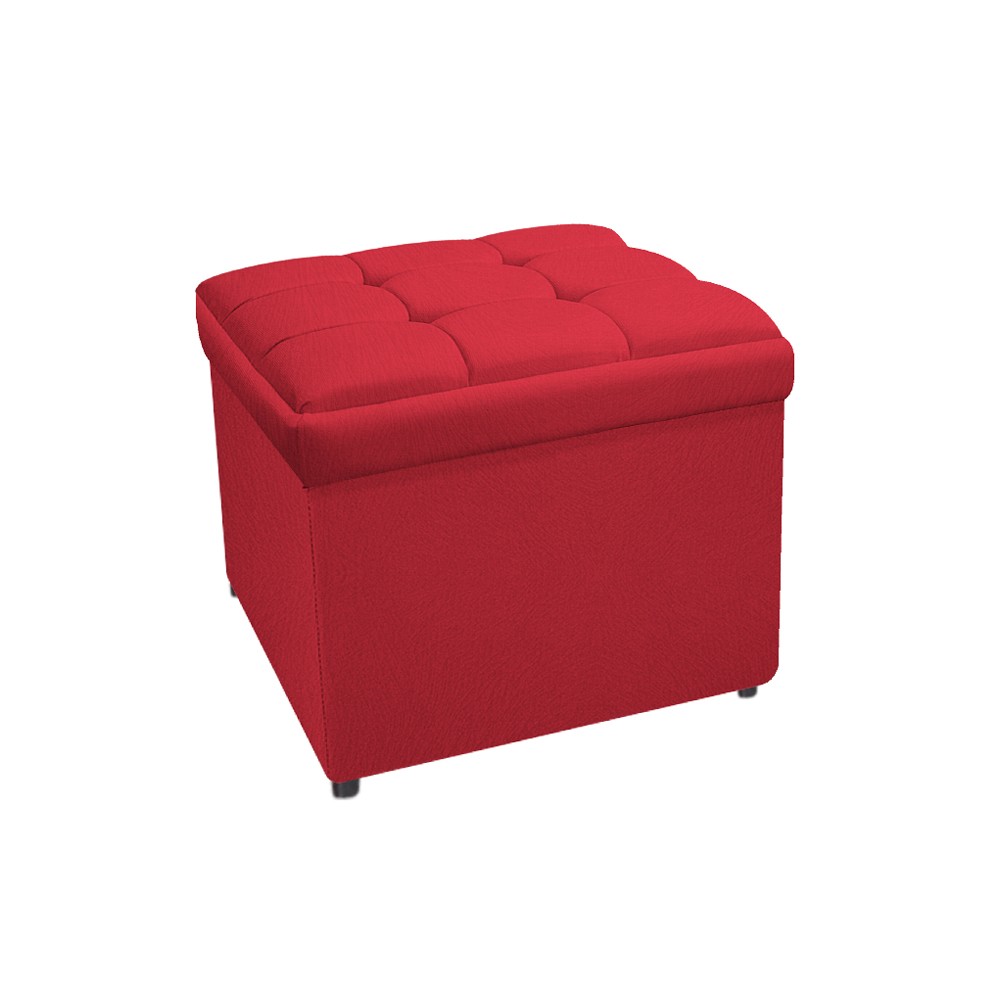 Kit Cabeceira e Calçadeira Copenhague 90 cm Solteiro Suede Vermelho - Amarena Móveis