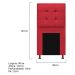 Kit Cabeceira e Calçadeira Copenhague 90 cm Solteiro Suede Vermelho - Amarena Móveis
