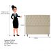Kit Cabeceira e Calçadeira Liverpool 140 cm Casal Corano Bege - Amarena Móveis