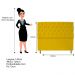Kit Cabeceira e Calçadeira Liverpool 140 cm Casal Suede Amarelo - Amarena Móveis