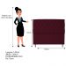 Kit Cabeceira e Calçadeira Liverpool 140 cm Casal Suede Bordô - Amarena Móveis