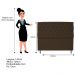 Kit Cabeceira e Calçadeira Liverpool 140 cm Casal Suede Marrom - Amarena Móveis