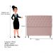 Kit Cabeceira e Calçadeira Liverpool 140 cm Casal Suede Rosê - Amarena Móveis