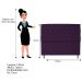 Kit Cabeceira e Calçadeira Liverpool 140 cm Casal Suede Roxo - Amarena Móveis