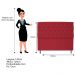 Kit Cabeceira e Calçadeira Liverpool 140 cm Casal Suede Vermelho - Amarena Móveis