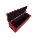Kit Cabeceira e Calçadeira Liverpool 140 cm Casal Suede Vermelho - Amarena Móveis