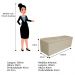 Kit Cabeceira e Calçadeira Liverpool 160 cm Queen Size Corano Bege - Amarena Móveis