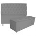 Kit Cabeceira e Calçadeira Liverpool 160 cm Queen Size Corano Cinza - Amarena Móveis