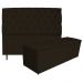 Kit Cabeceira e Calçadeira Liverpool 160 cm Queen Size Corano Marrom - Amarena Móveis